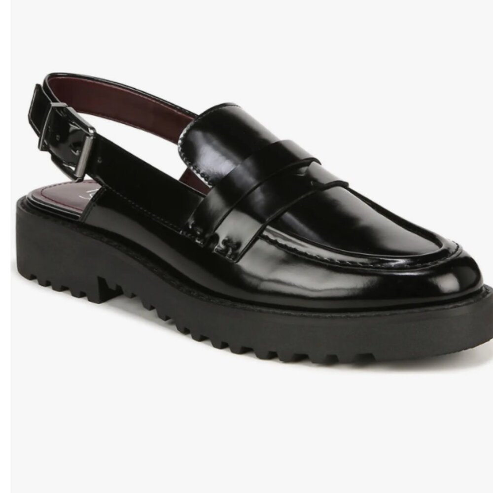 NWT franco sarto coppola slingback loafer black